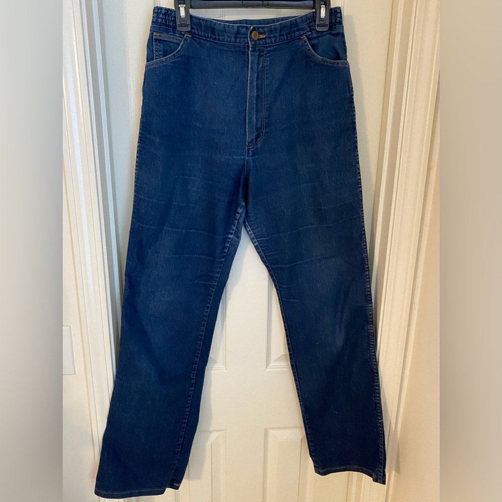 Vintage Wranglers 1970s Misses Full Fit High Rise Straight Leg Jeans Made in USA